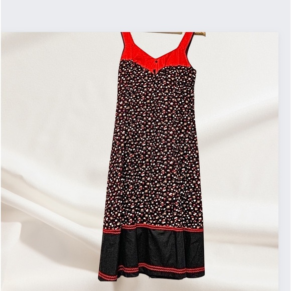 Vintage Dresses & Skirts - Vintage 70’s - red black - Gunne sax style -
Sleeveless ress size S-M